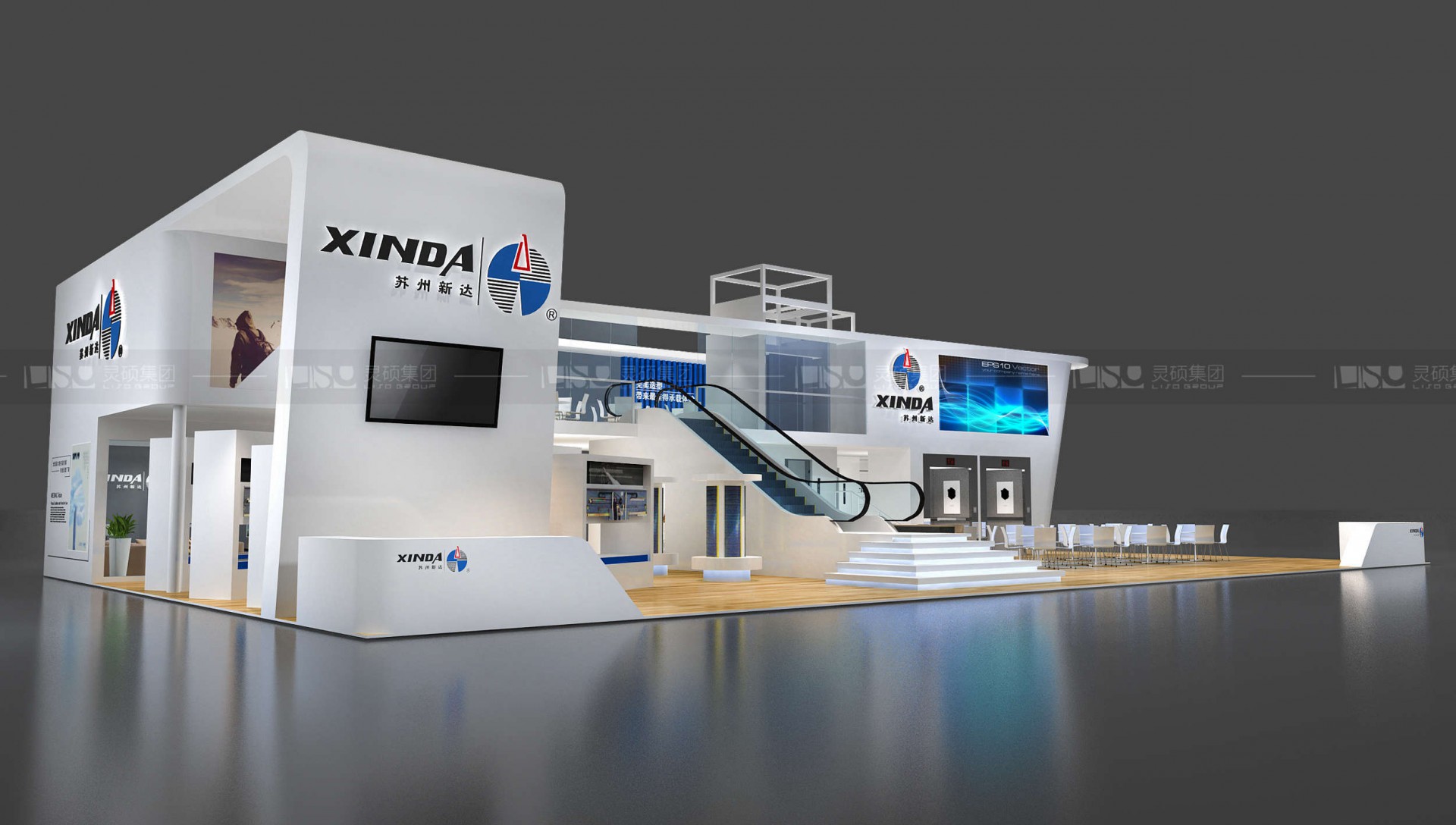新達(dá)-電梯展展臺設(shè)計(jì)案例