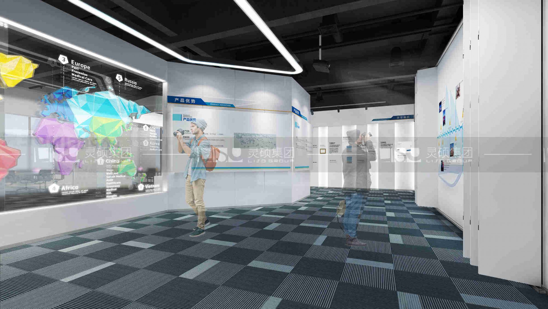 恒方大企業展廳設計搭建案例