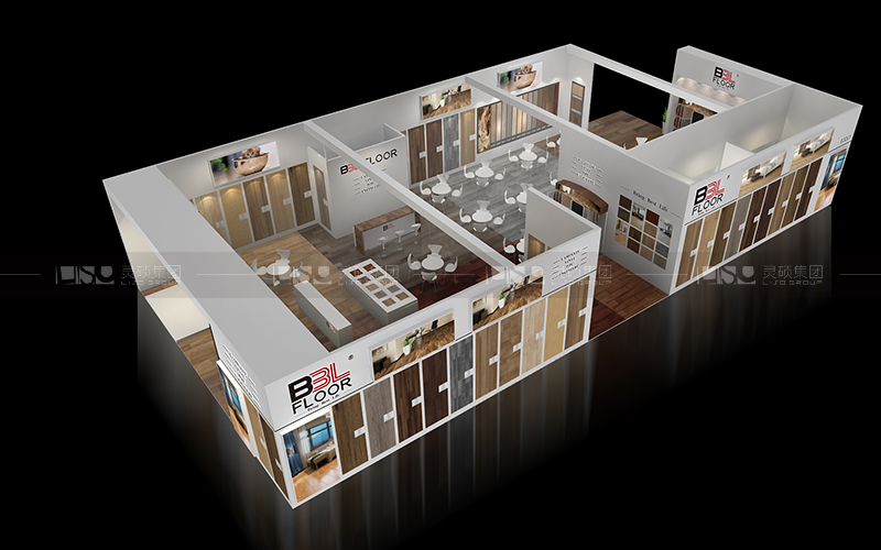 貝爾地板-地材展臺設計搭建案例