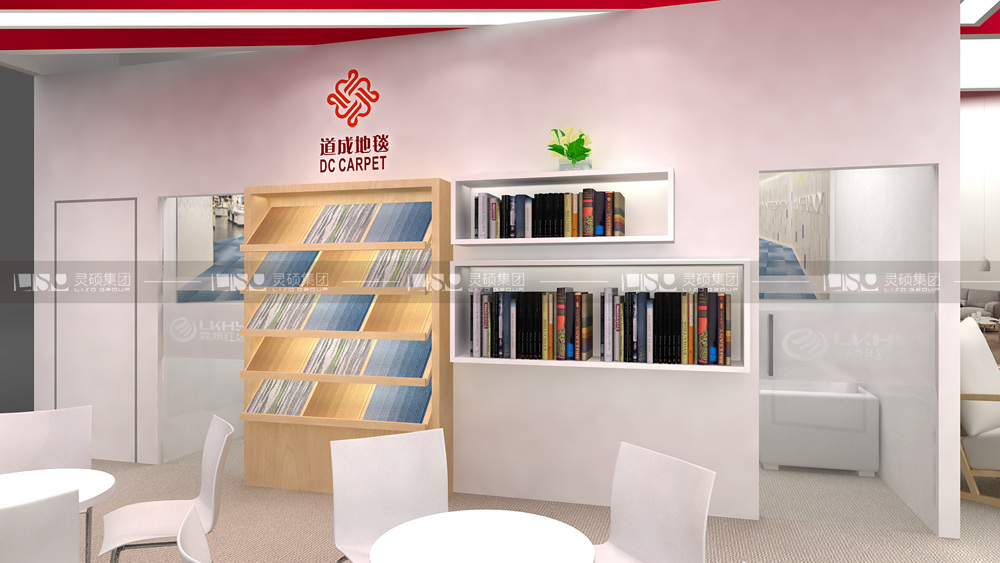 霖坤紅塬-地材展臺設計搭建案例