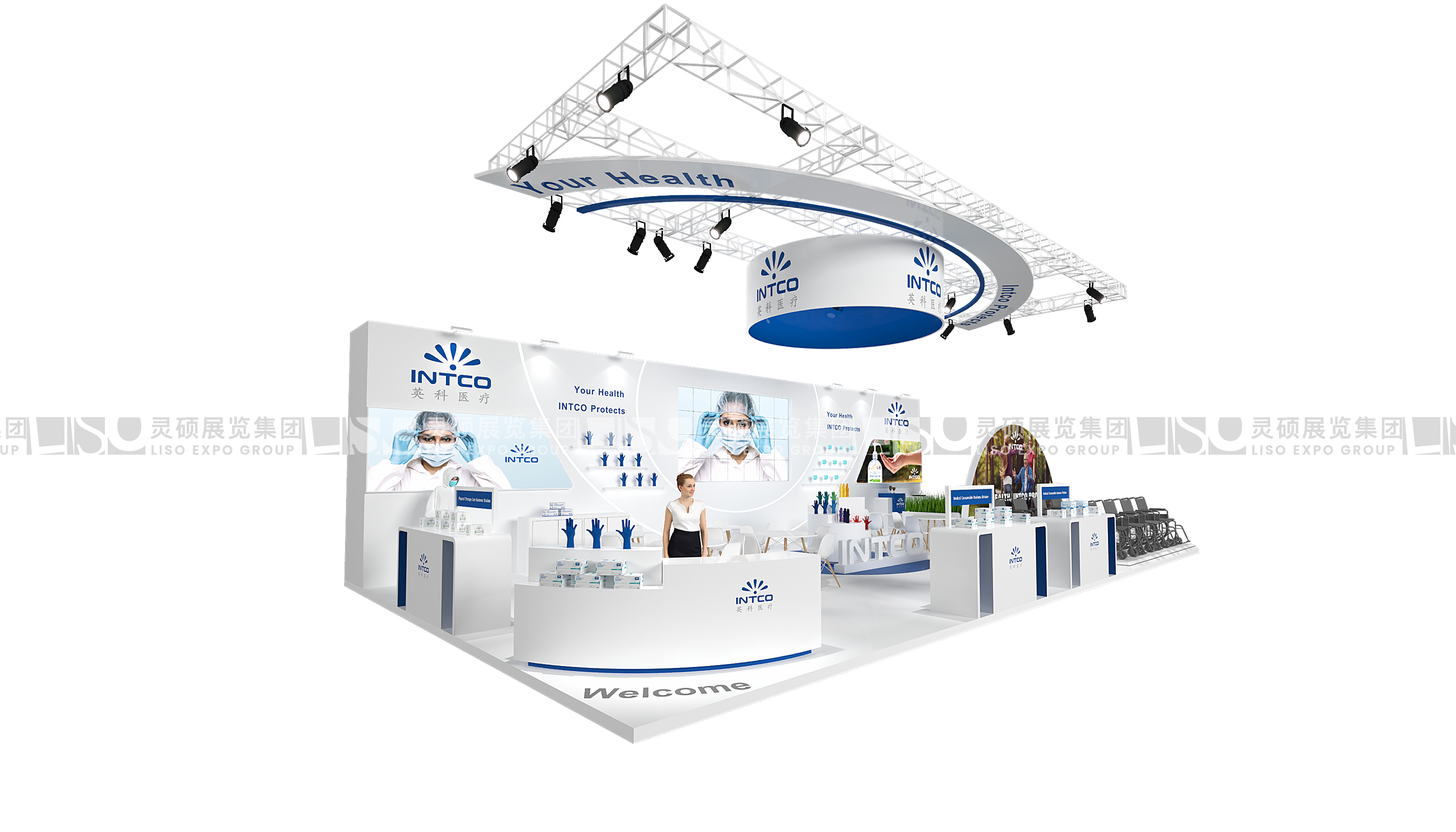 Medica展臺設計搭建-英科醫療