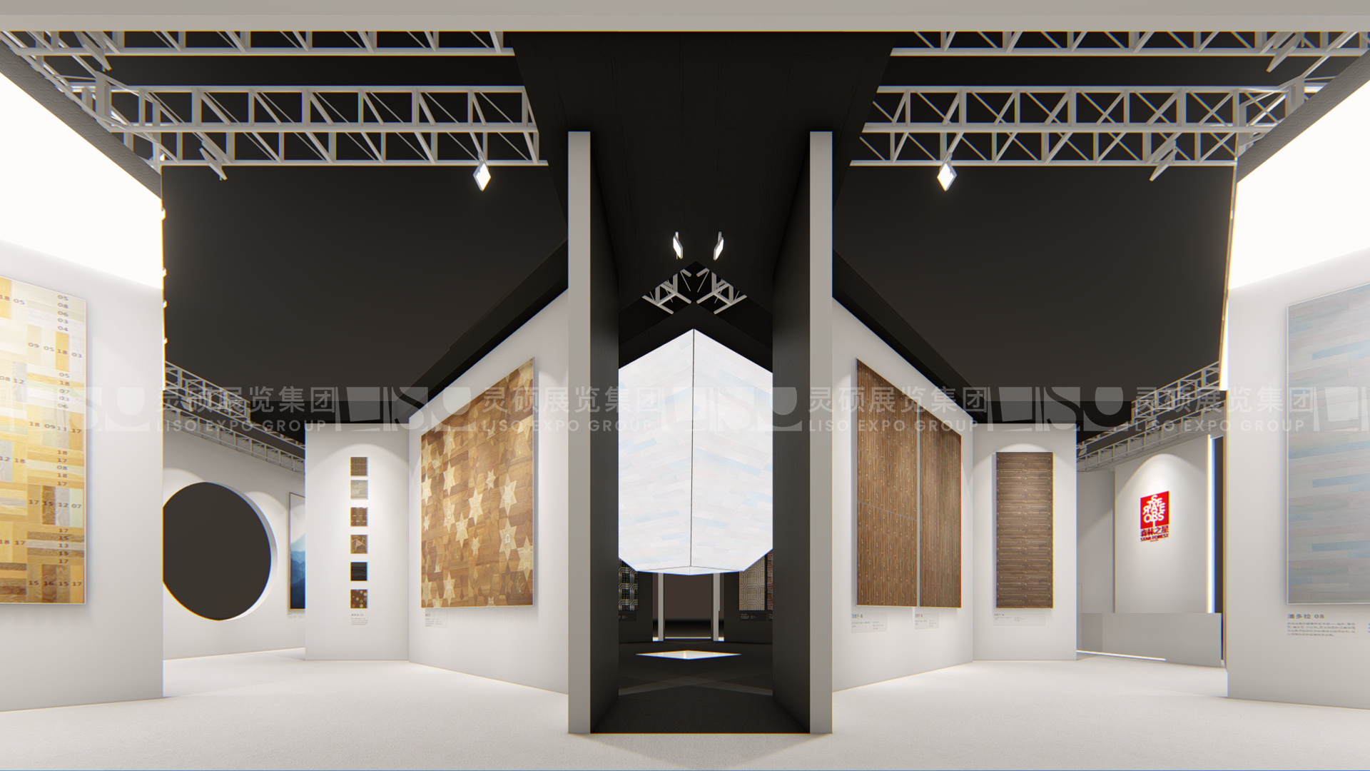 地面材料展展臺設計搭建案例-森林之星